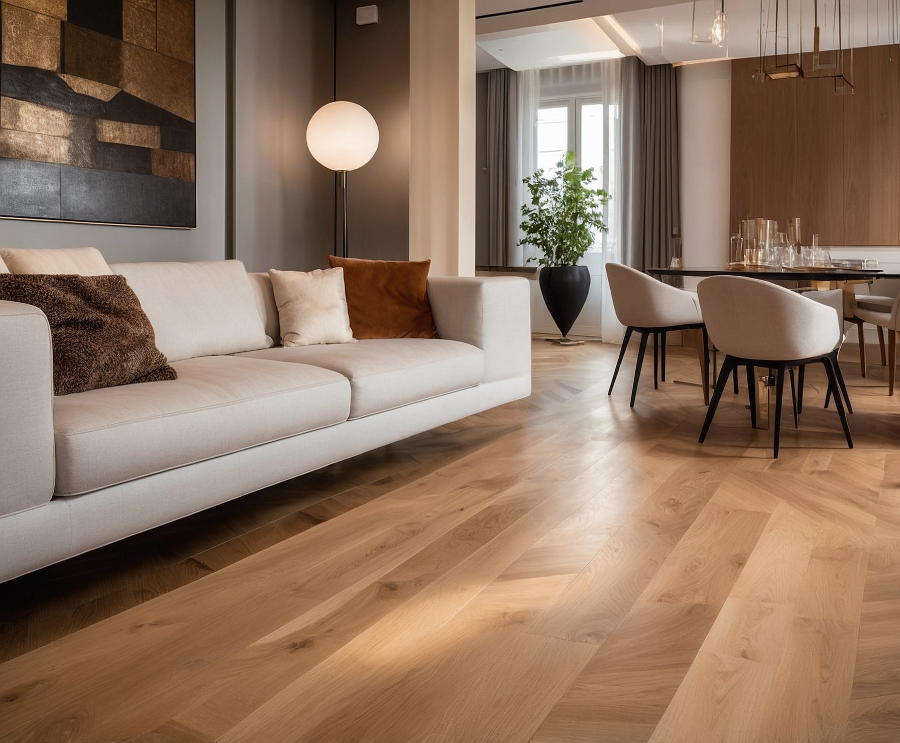 Suelos de madera noble en vivienda premium Madrid