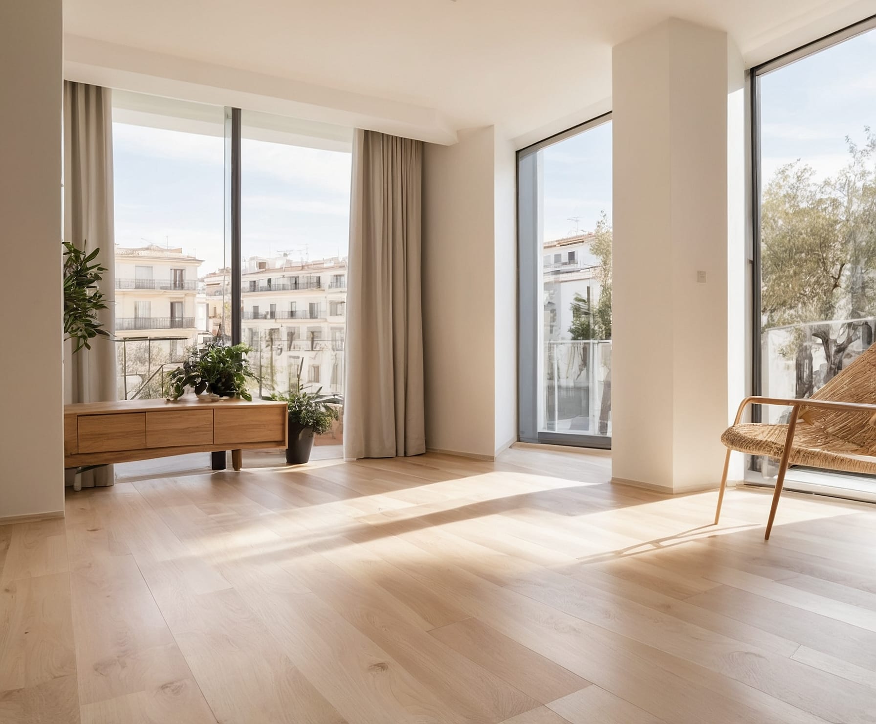 Instalación parquet roble vivienda moderna Madrid